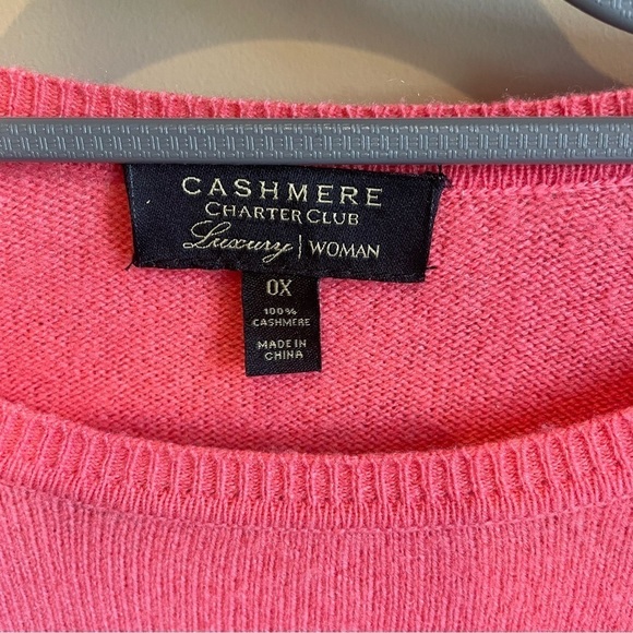 Charter Club Cashmere Sweater Peachy Orange - Picture 6 of 9